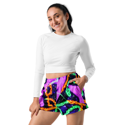 Women’s Athletic Shorts - Enckell's Nebula