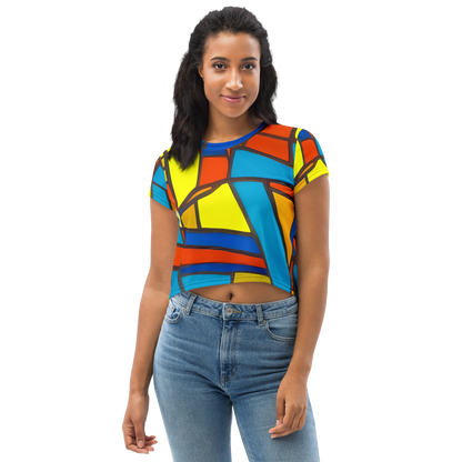 Women's Crop Tee - Mondrian Mesh