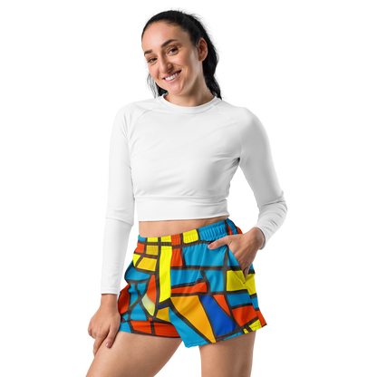 Women’s Athletic Shorts - Mondrian Mesh