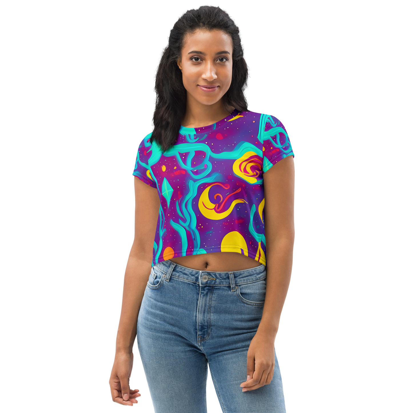 Women's Crop Tee - Cosmic Current