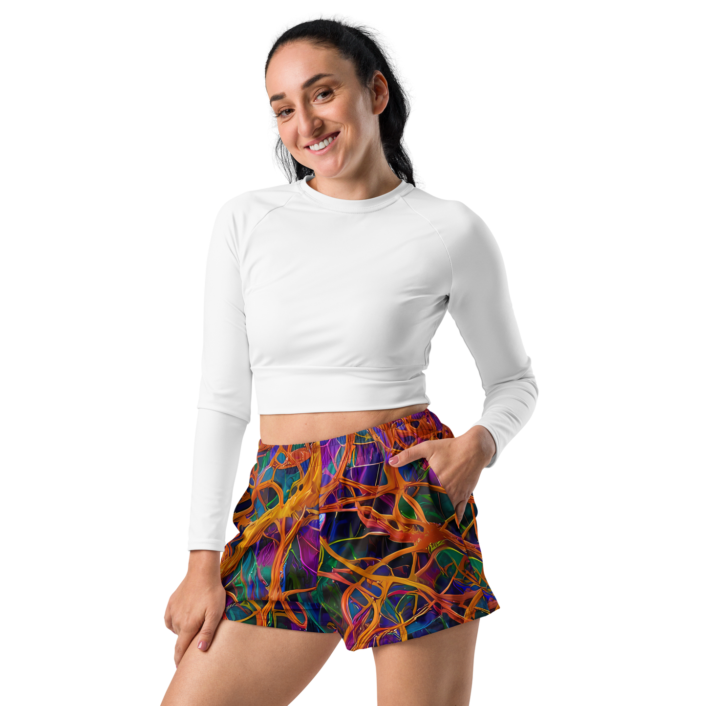 Women’s Athletic Shorts - Spectral Weave