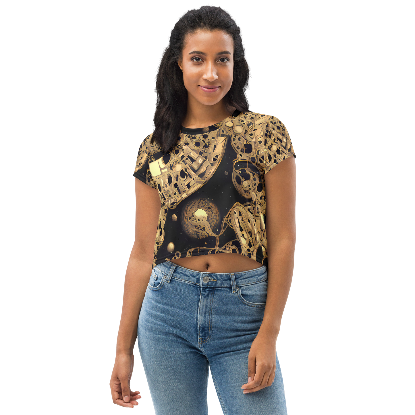 Women's Crop Tee - Baroque Orbit