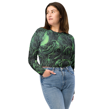 Long Sleeve Crop Top - Savrasov Swirls