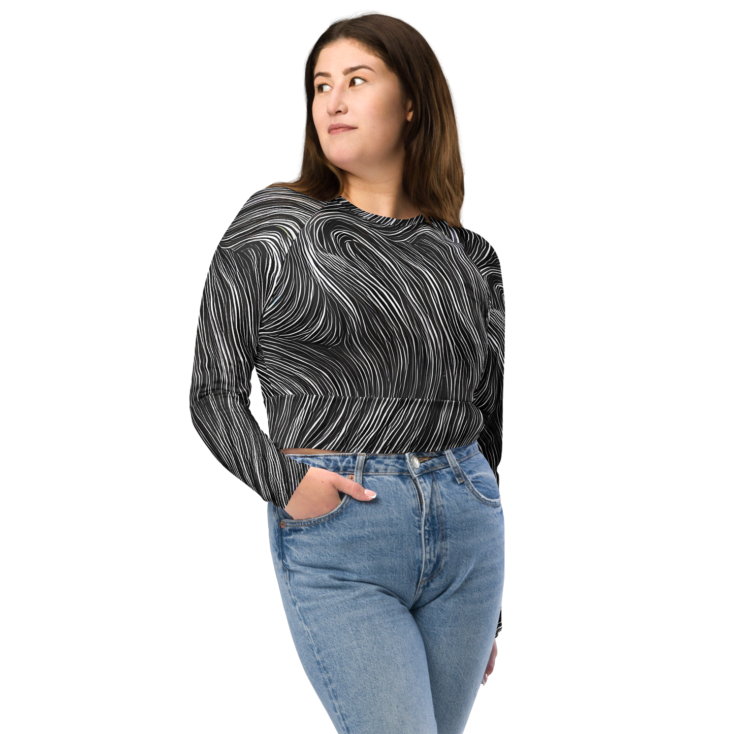 Long Sleeve Crop Top - Wirth Waves