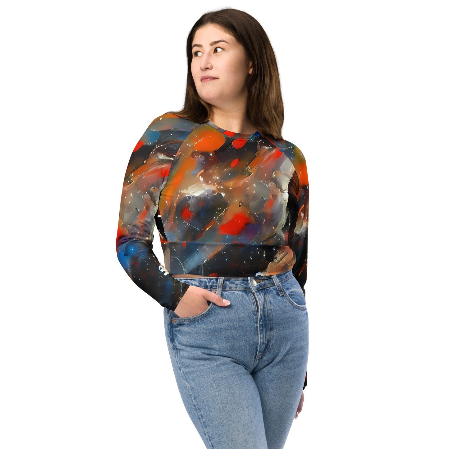 Long Sleeve Crop Top - Kohn's Whirl