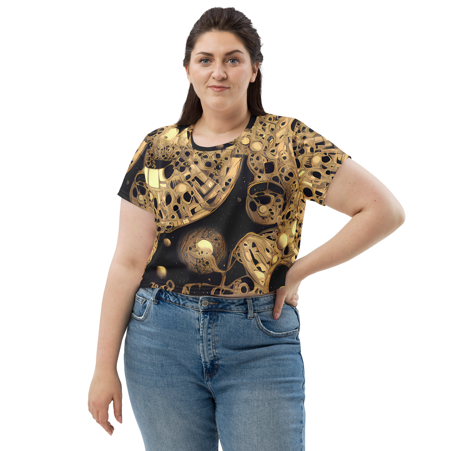 Women's Crop Tee - Baroque Orbit