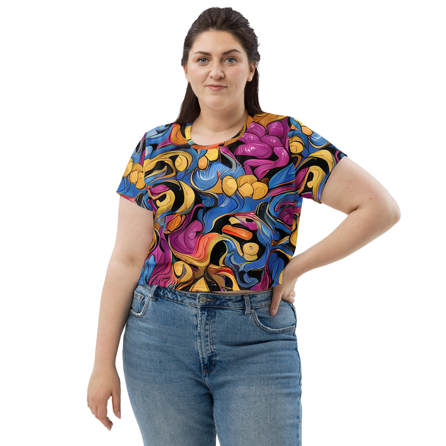 Women's Crop Tee - Bosschaert Whorls