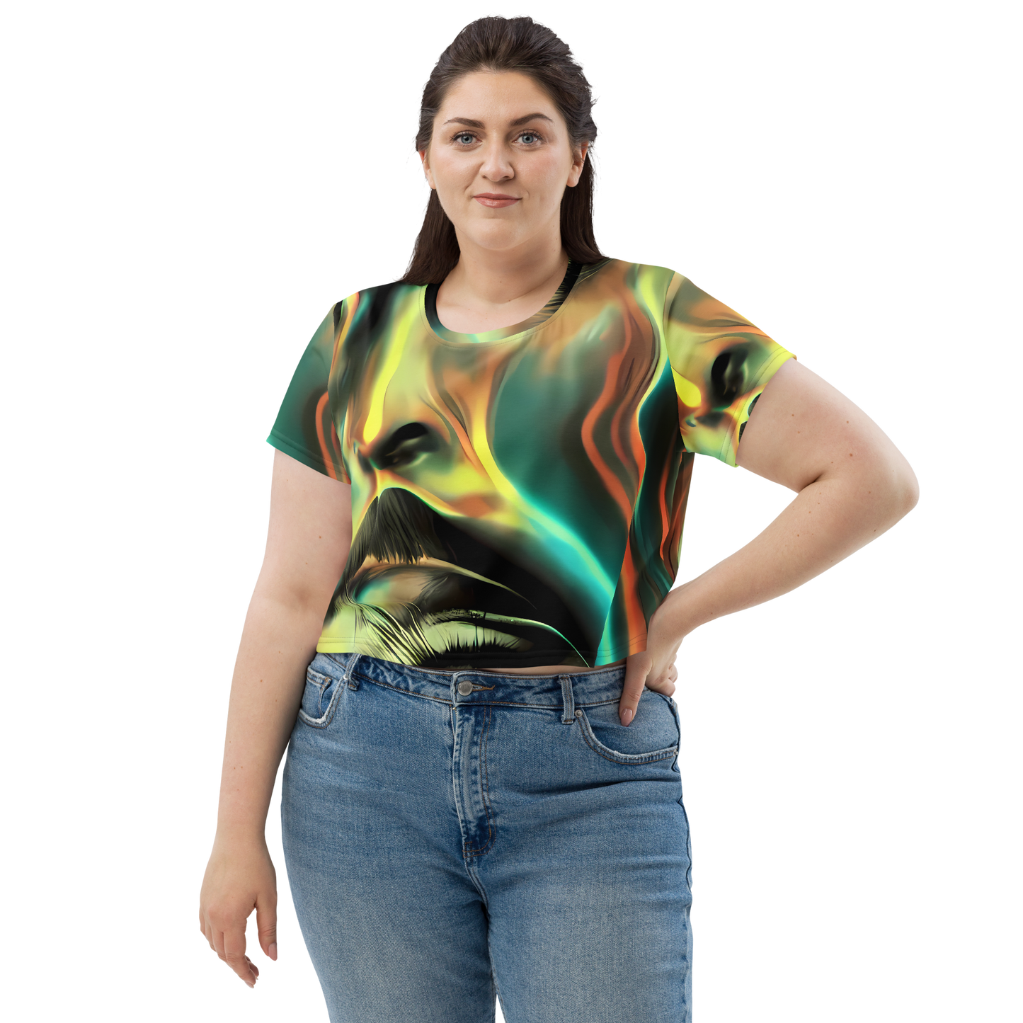 Women's Crop Tee - Newtonian Visage