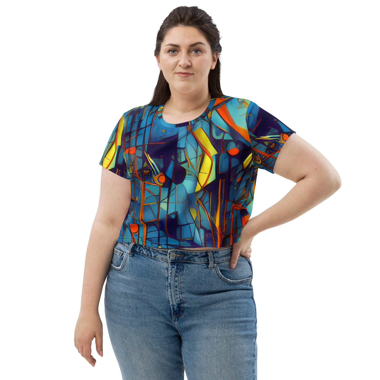 Women's Crop Tee - Abstract Eddy