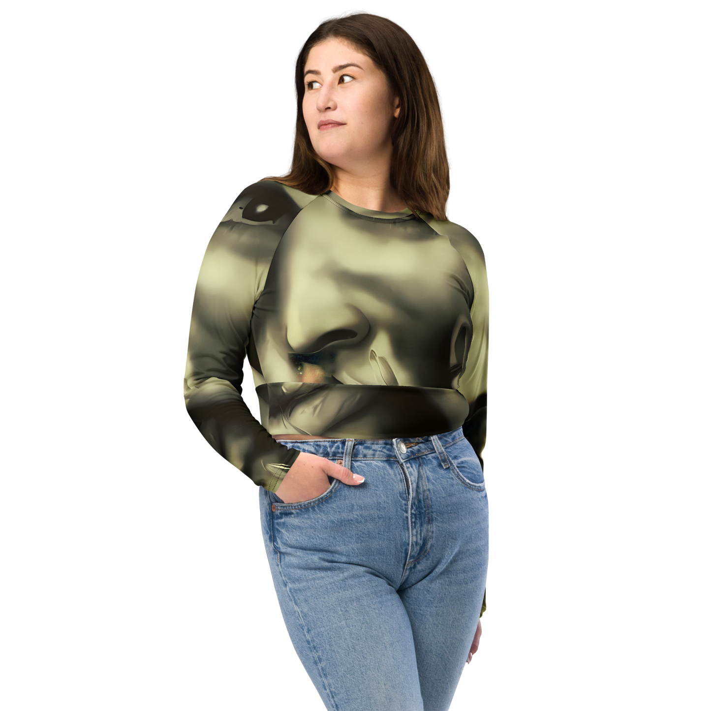 Long Sleeve Crop Top - Newtonian Whisper