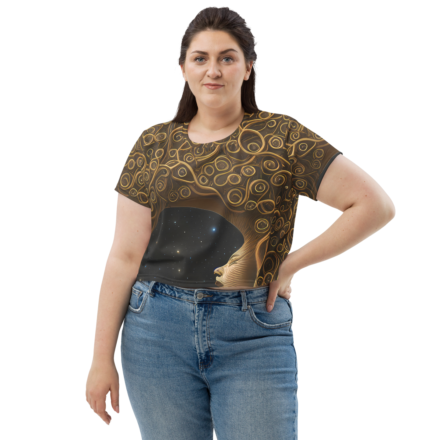 Women's Crop Tee - Ethereal Coils