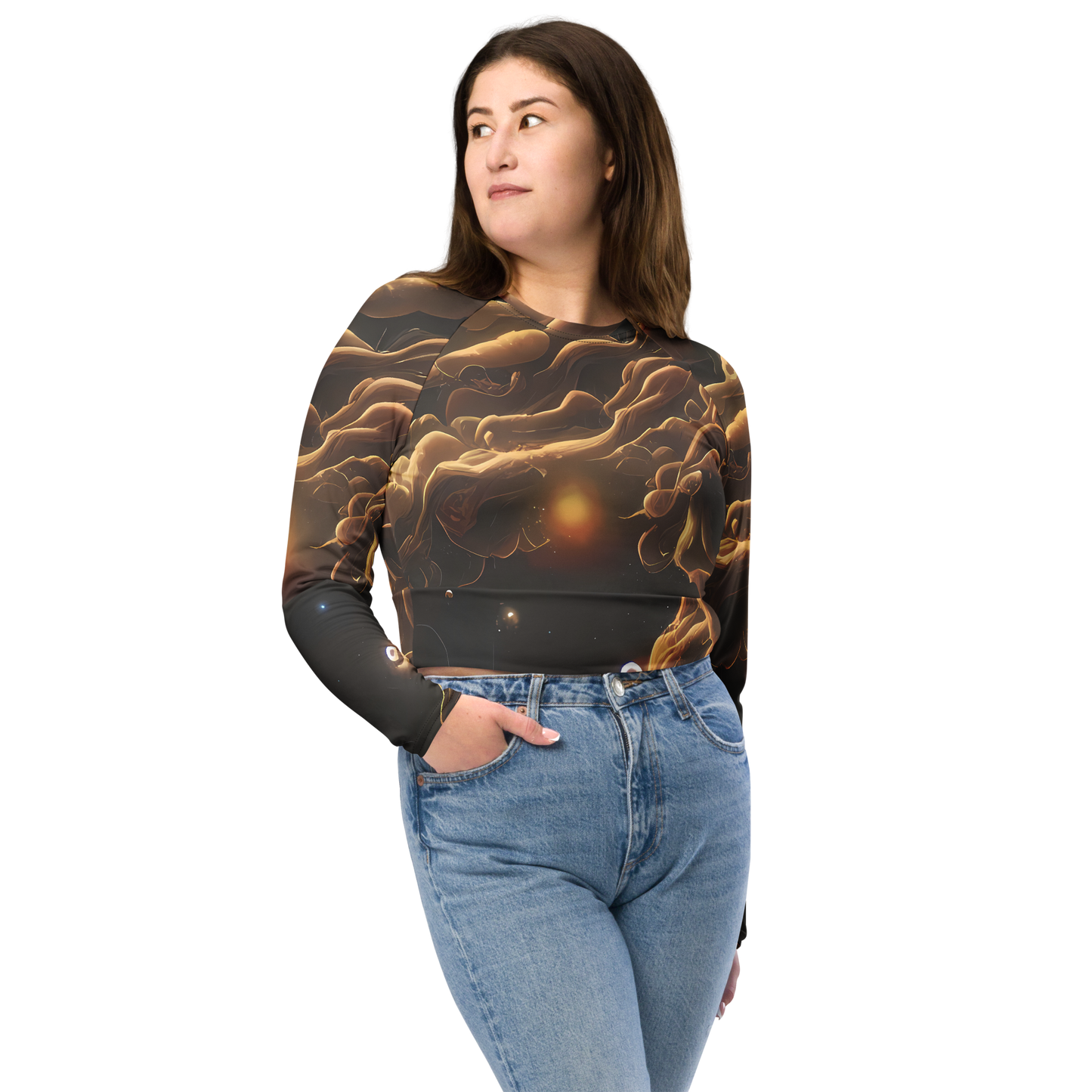 Long Sleeve Crop Top - Ether Tangle