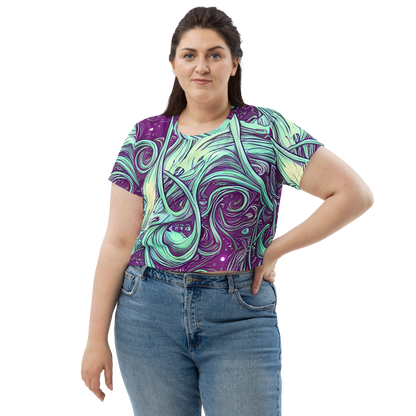 Women's Crop Tee - Temple Swirls