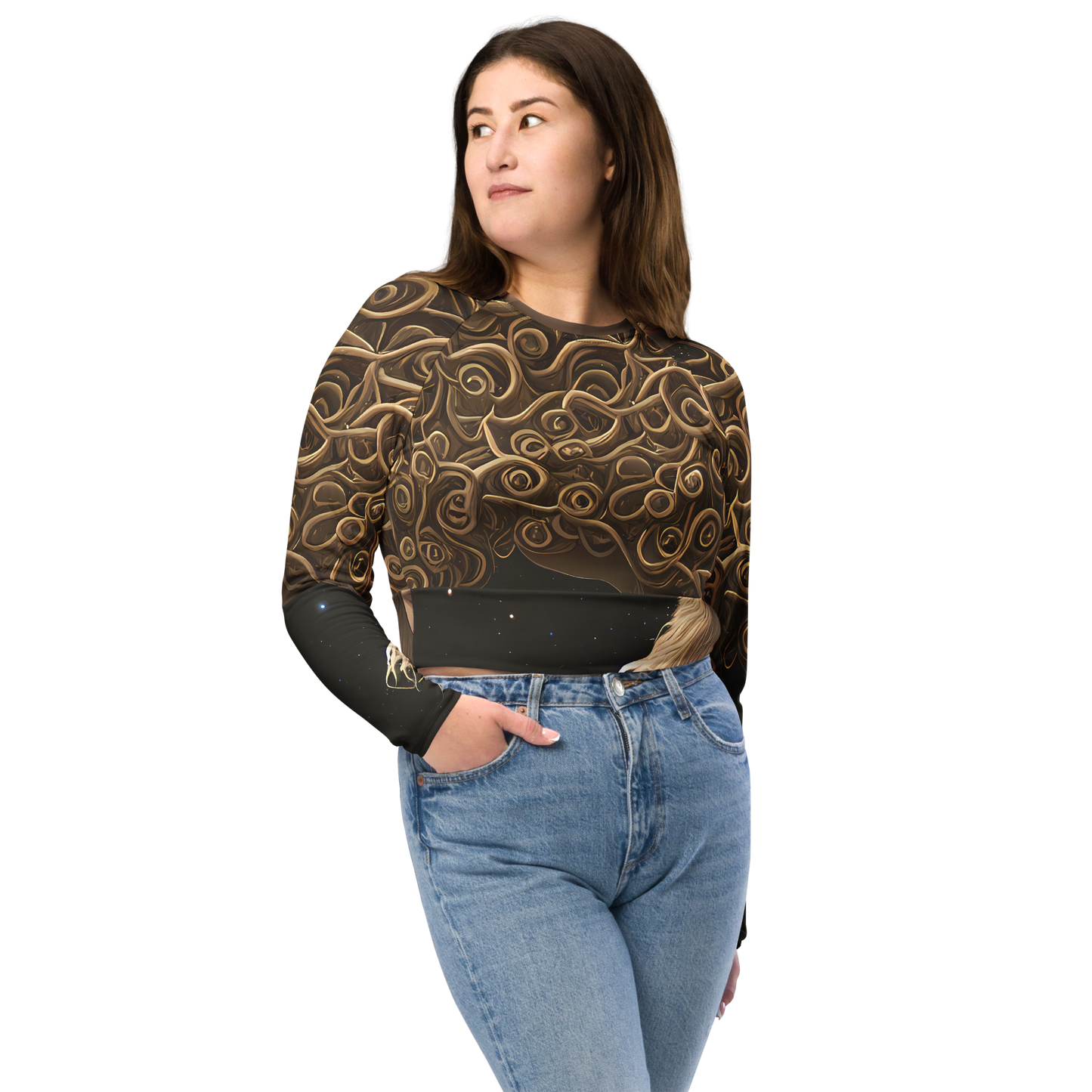 Long Sleeve Crop Top - Ether Whorls