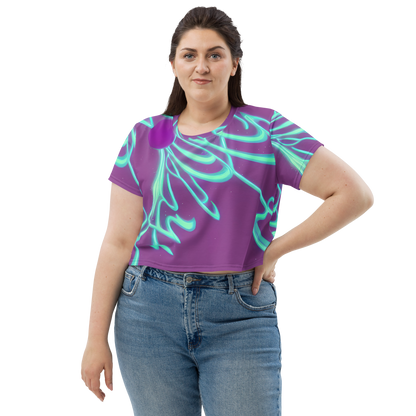 Women's Crop Tee - Neon Drift