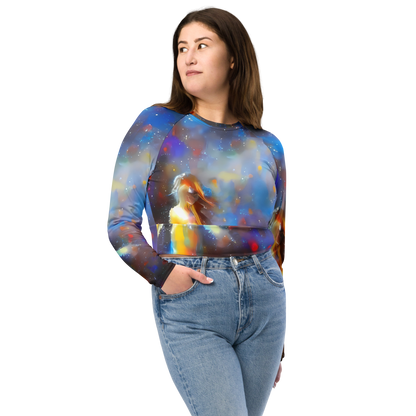 Long Sleeve Crop Top - Impressionist Drift