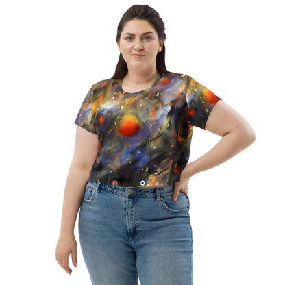 Women's Crop Tee - Brushstroke Blaze