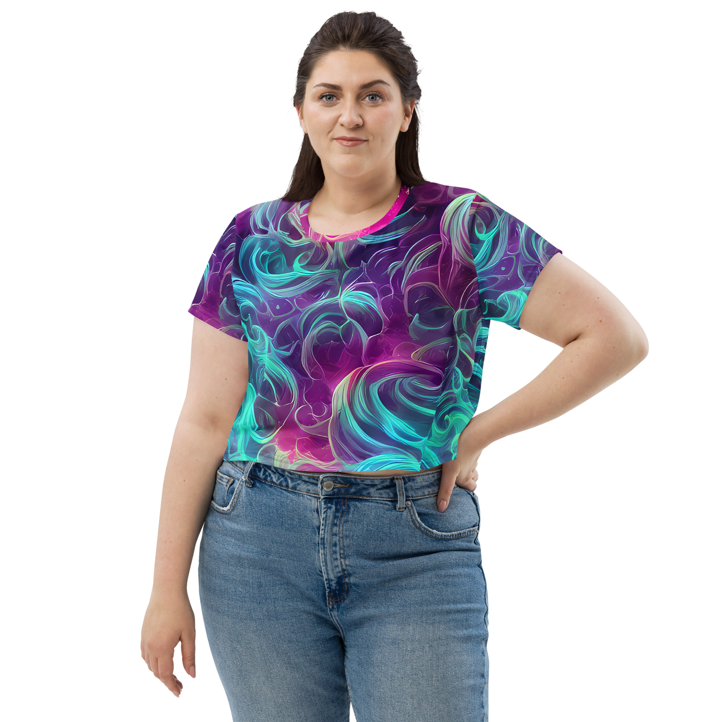 Women's Crop Tee - Galactic Bloom