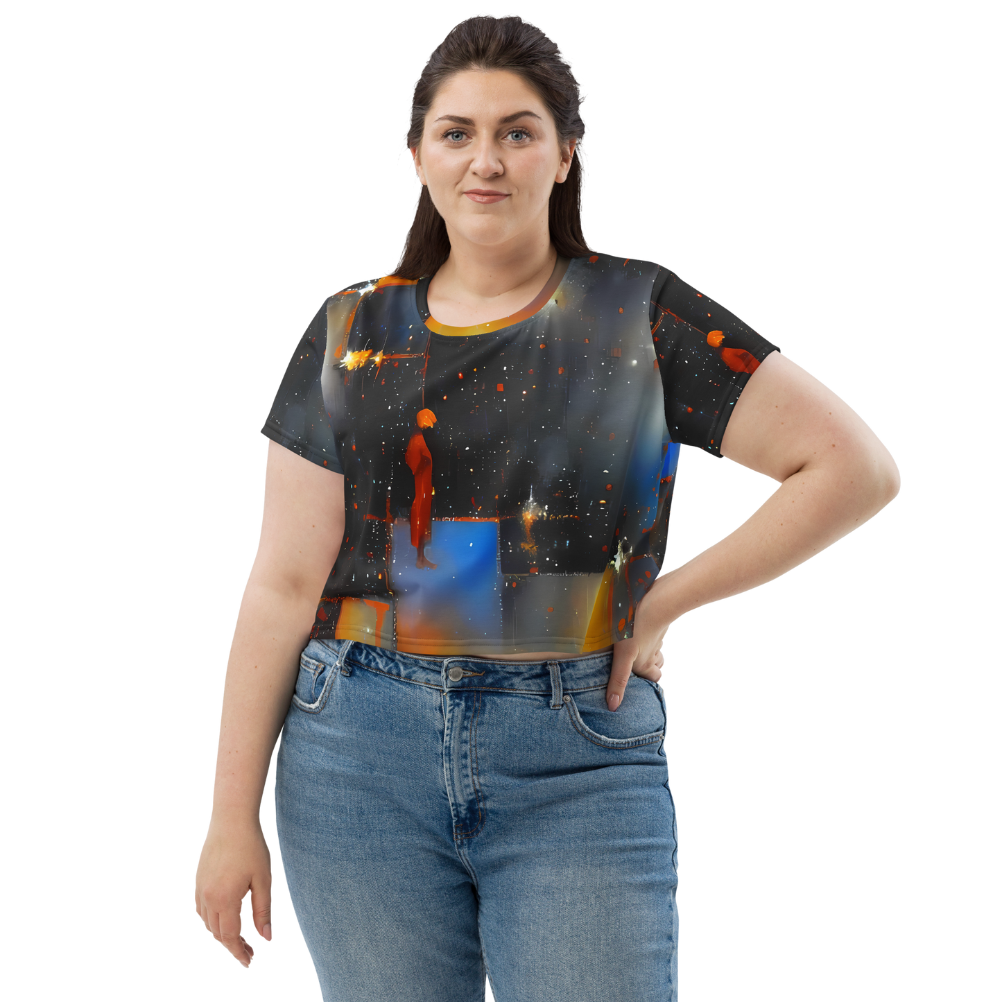 Women's Crop Tee - Monet's Matrix