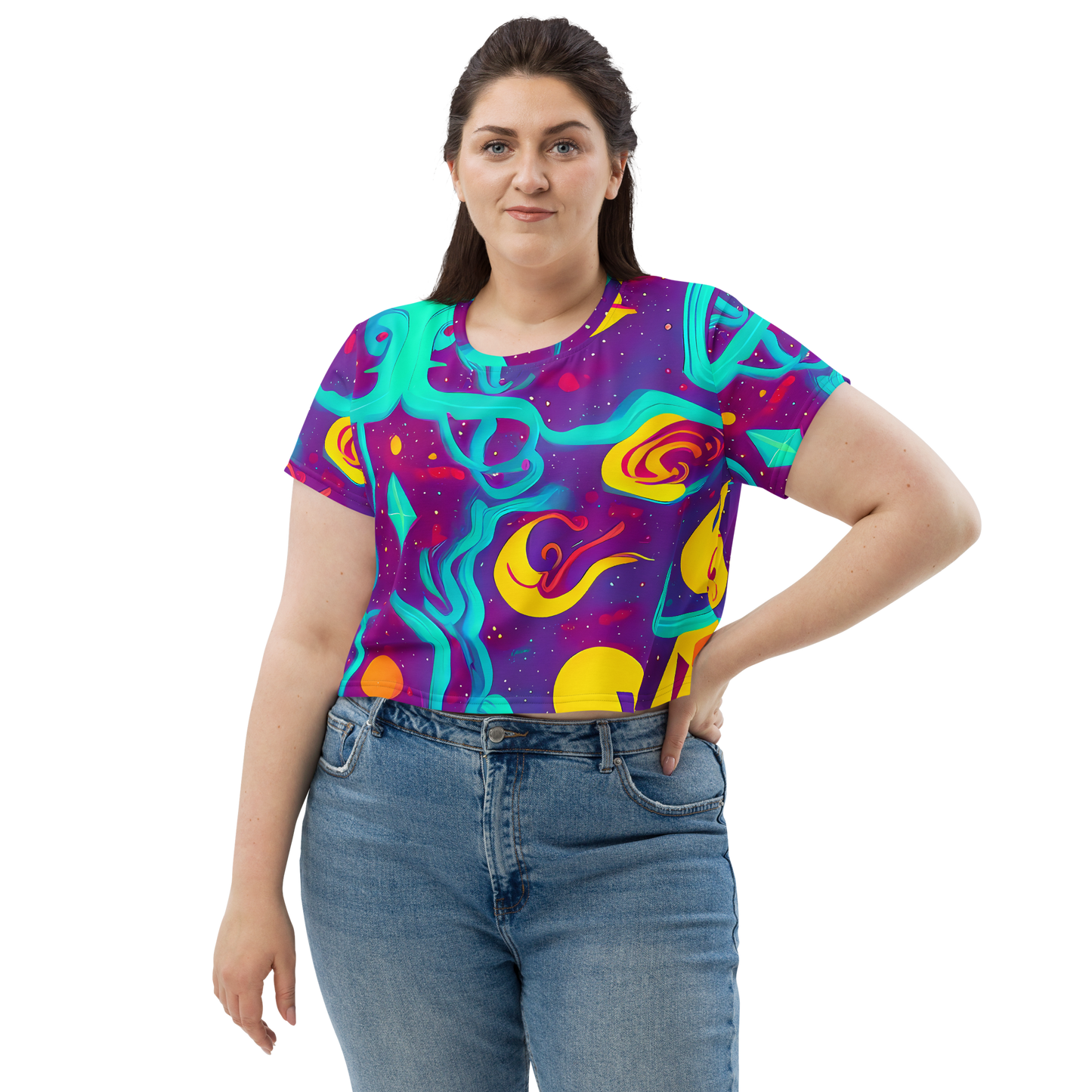 Women's Crop Tee - Cosmic Current