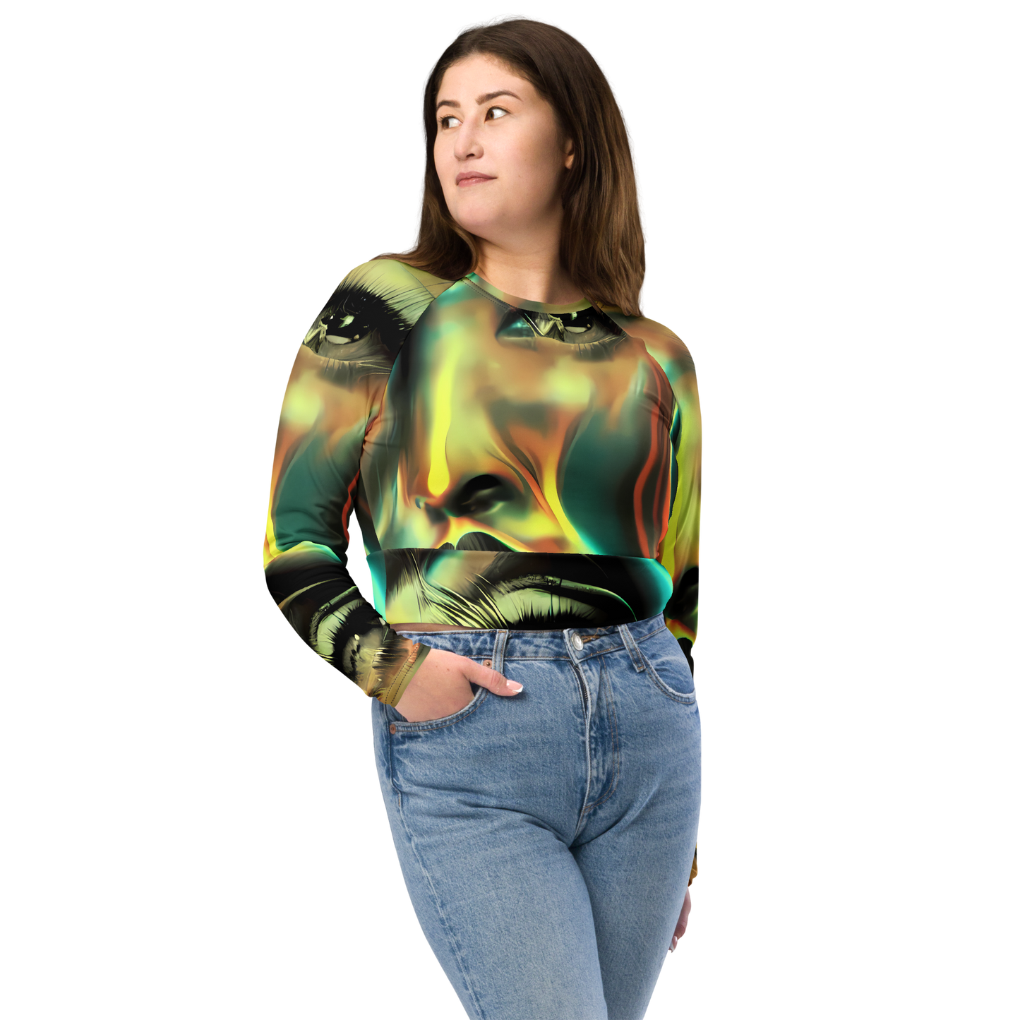 Long Sleeve Crop Top - Newtonian Visage