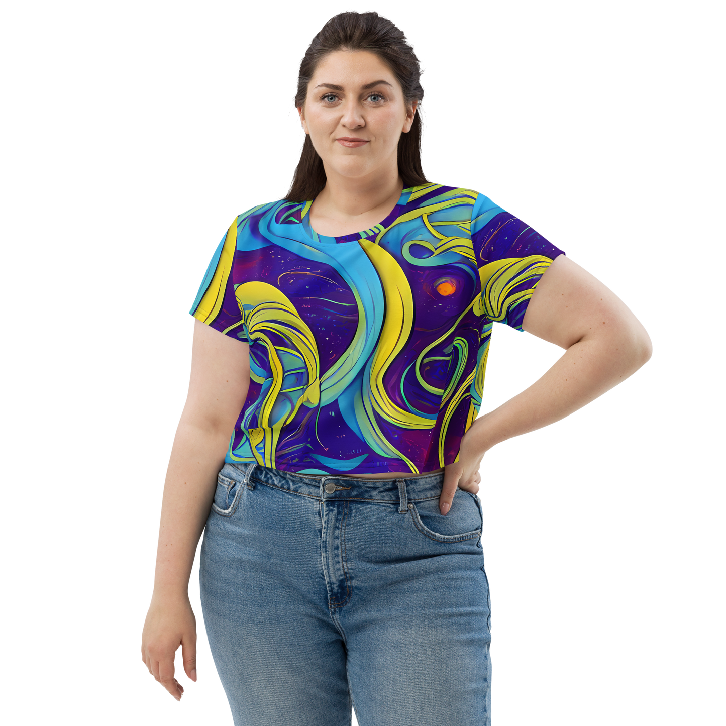 Women's Crop Tee - Stellar Swirls