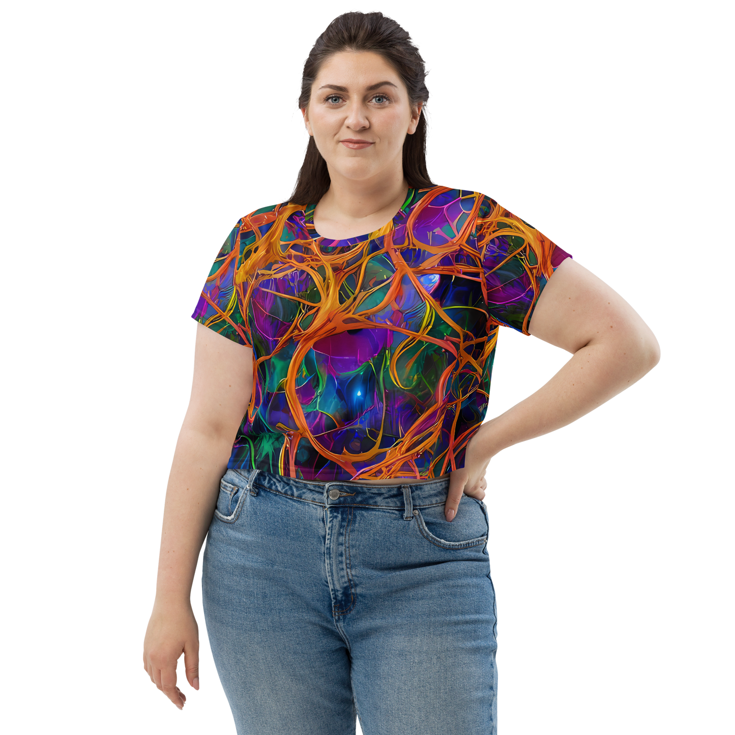 Women's Crop Tee - Spectral Weave