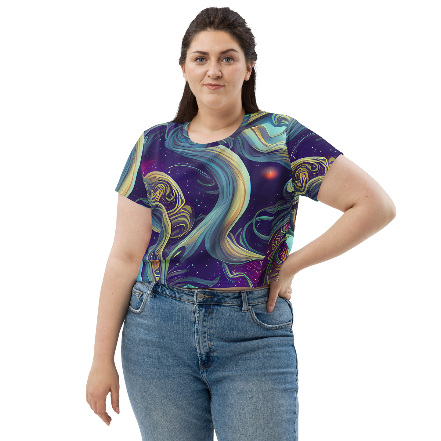 Women's Crop Tee - Stellar Waves