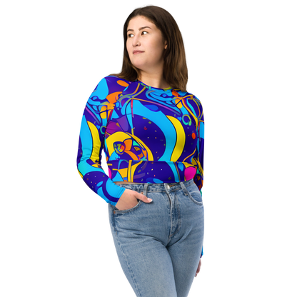 Long Sleeve Crop Top - Spectral Tangle