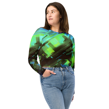 Long Sleeve Crop Top - Cyber Shard