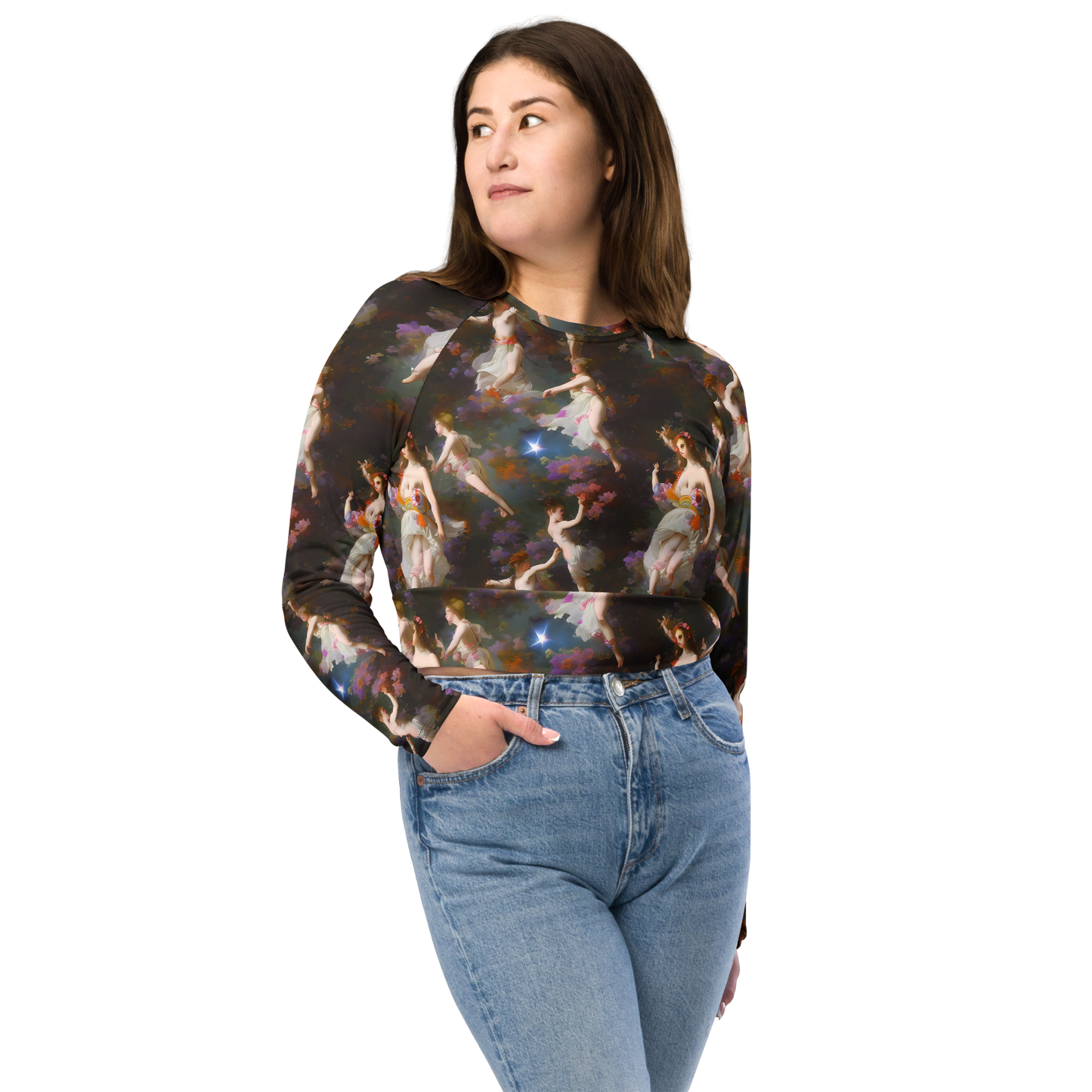 Long Sleeve Crop Top - Winterhalter Whimsy