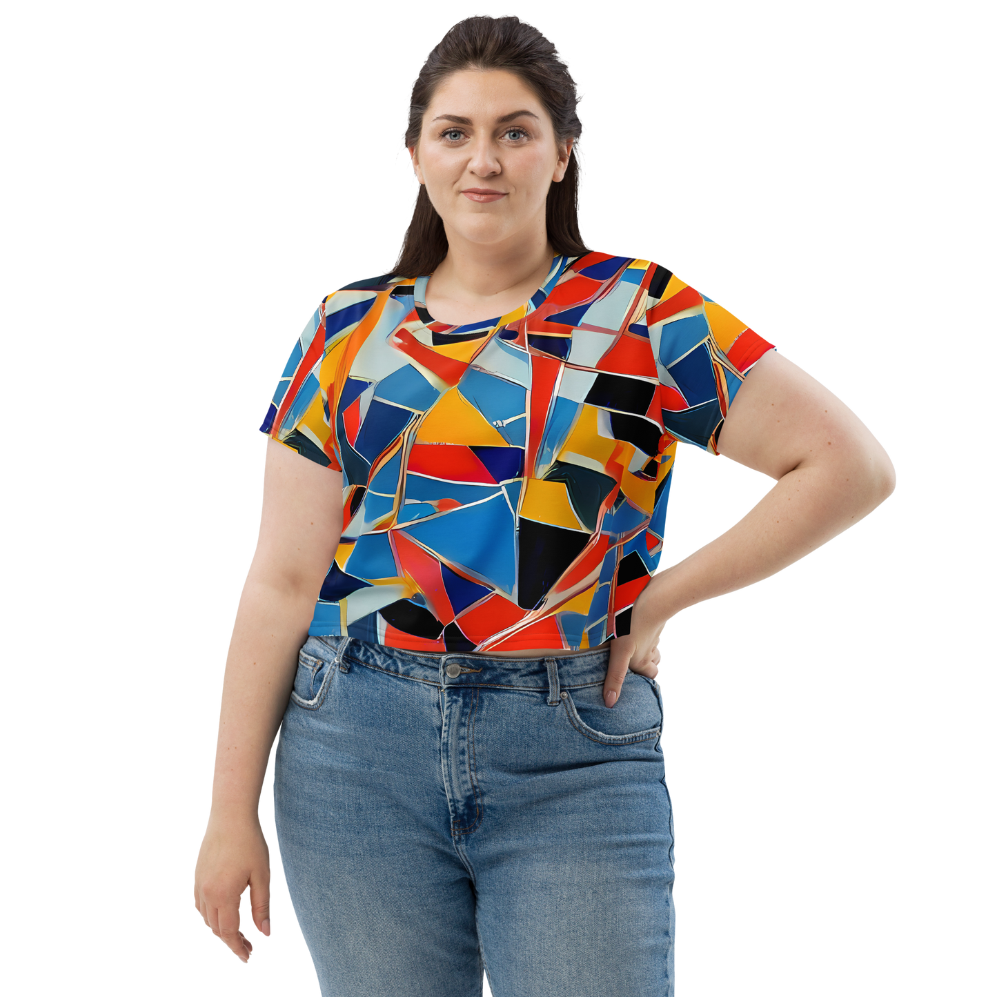 Women's Crop Tee - Abstract Mingle