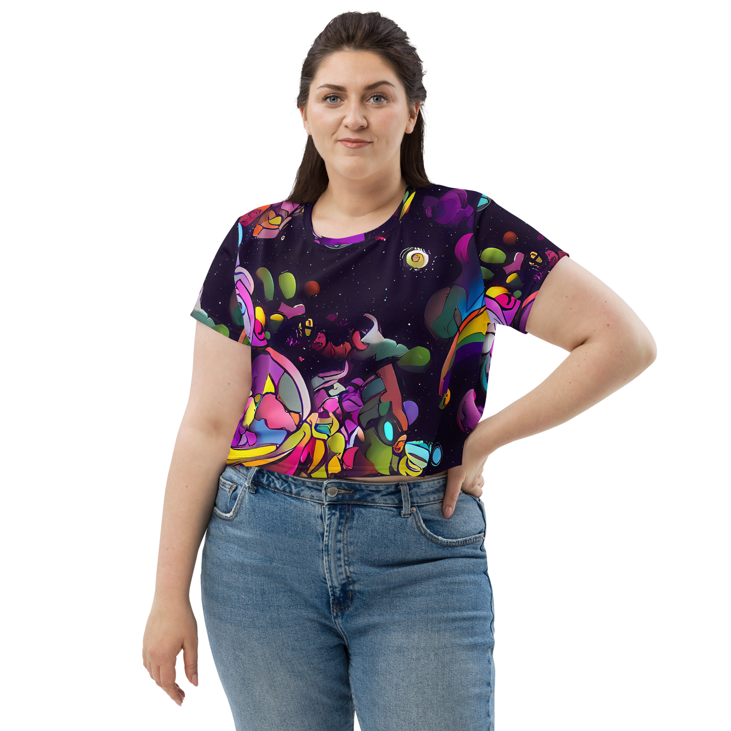 Women's Crop Tee - Galactic Playground