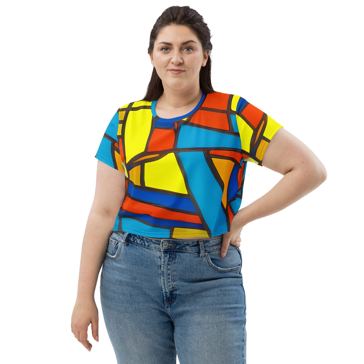 Women's Crop Tee - Mondrian Mesh