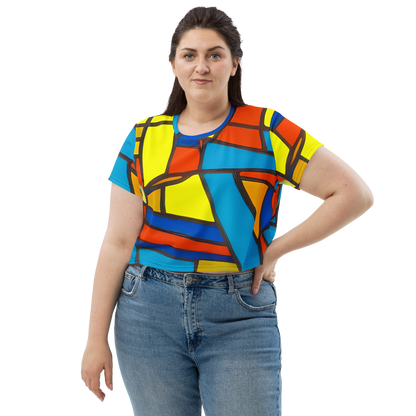 Women's Crop Tee - Mondrian Mesh