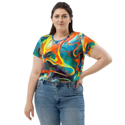 Women's Crop Tee - Cecily’S Swirl