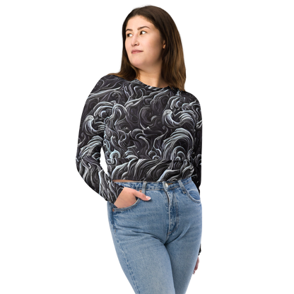 Long Sleeve Crop Top - Savrasov Swirls