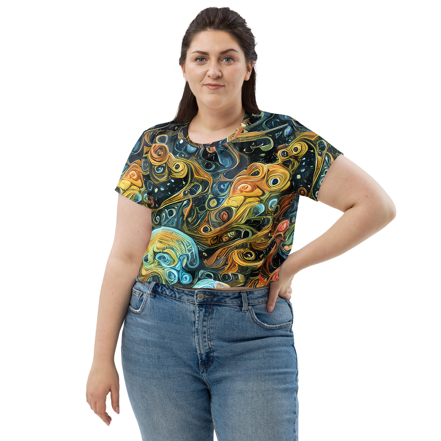 Women's Crop Tee - Wild Cosmos