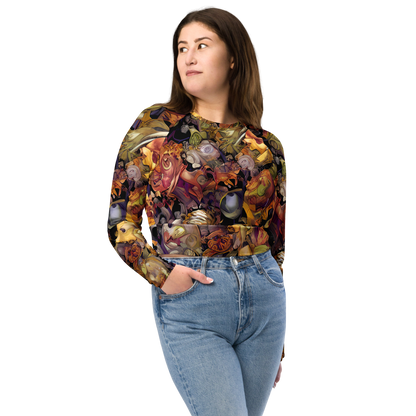 Long Sleeve Crop Top - Arcimboldo Abundance