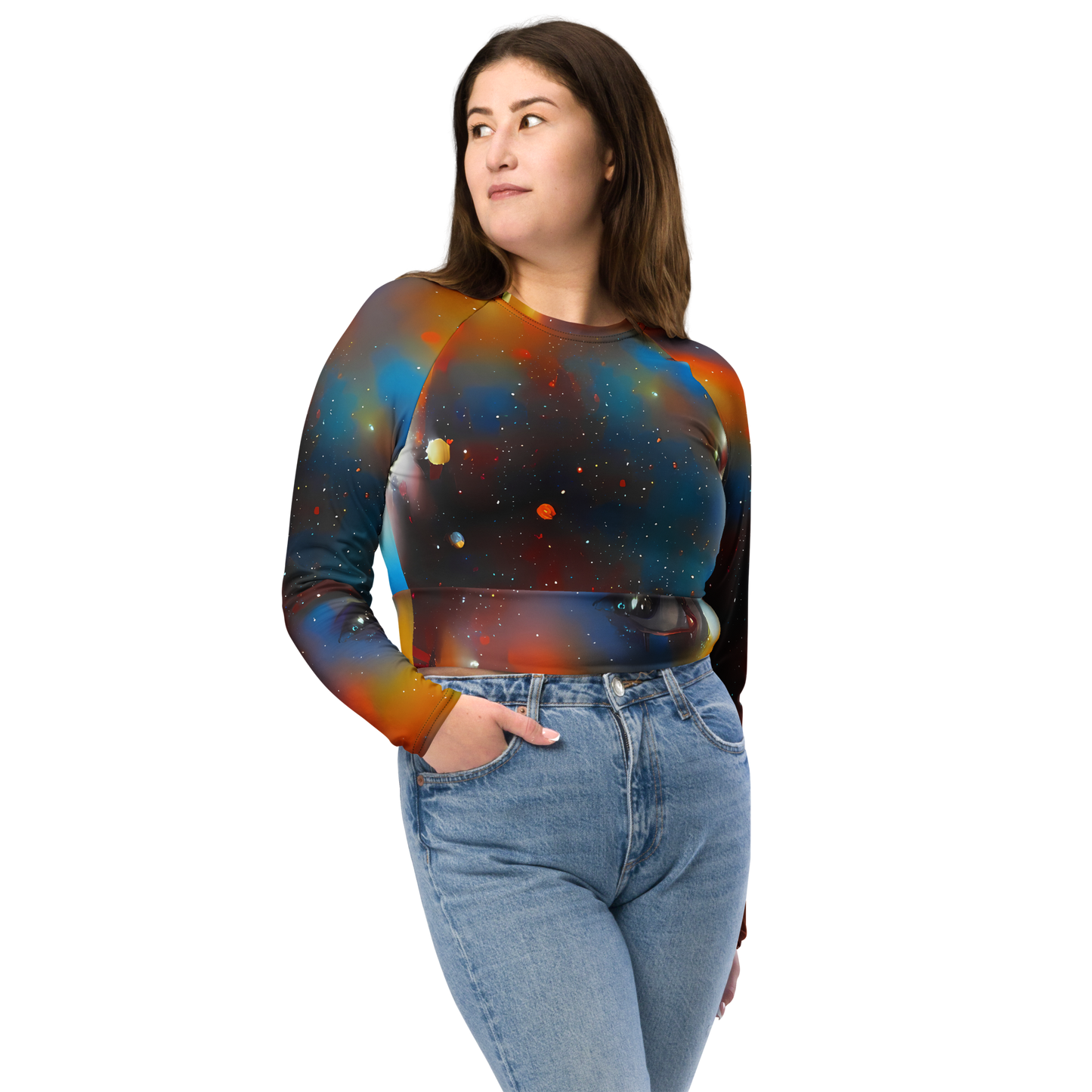 Long Sleeve Crop Top - Celestial Vogue