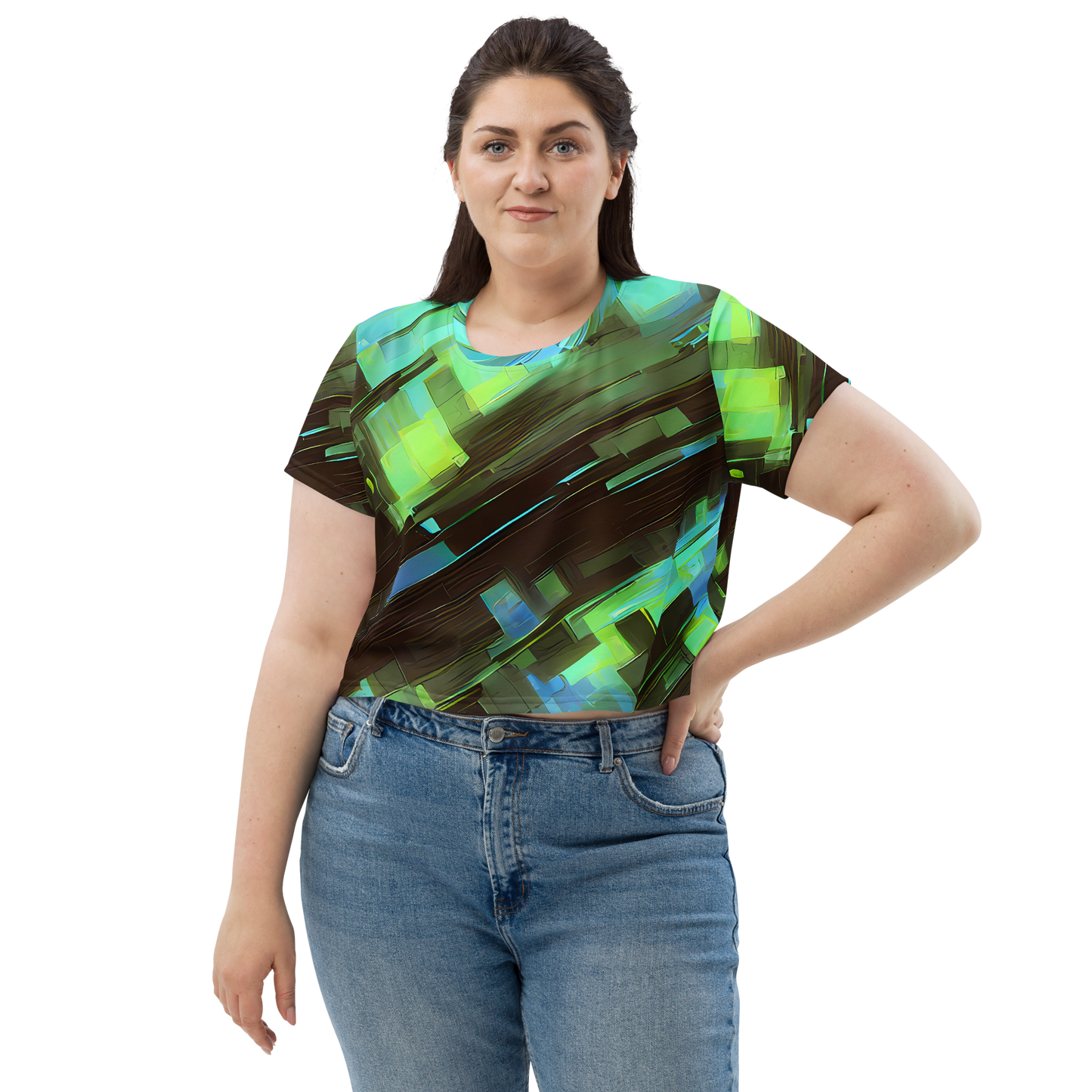 Women's Crop Tee - Cyber Shard