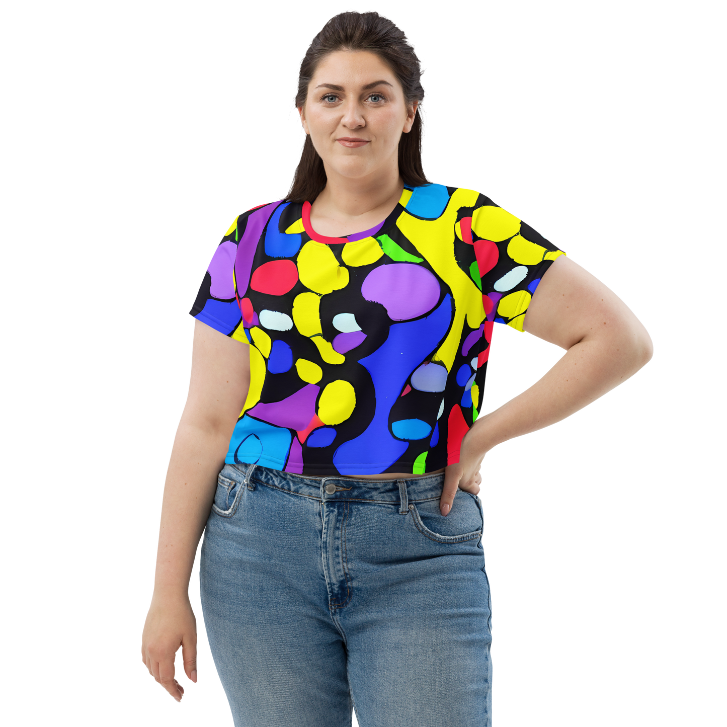 Women's Crop Tee - Miró's Mosaic