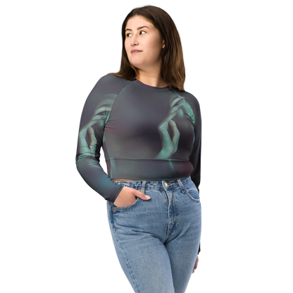 Long Sleeve Crop Top - Surreal Dreams