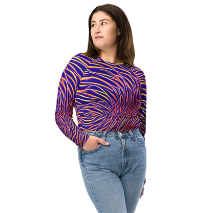 Long Sleeve Crop Top - Vortex Strands