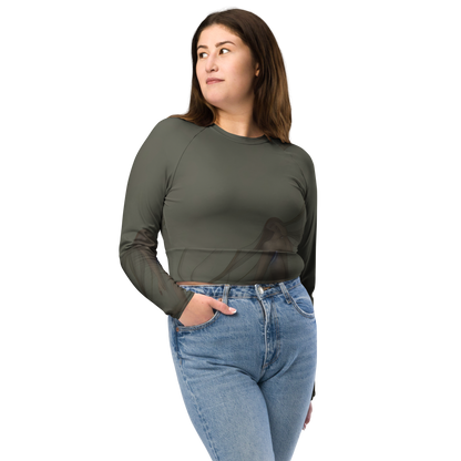 Long Sleeve Crop Top - Valsecchi's Veil