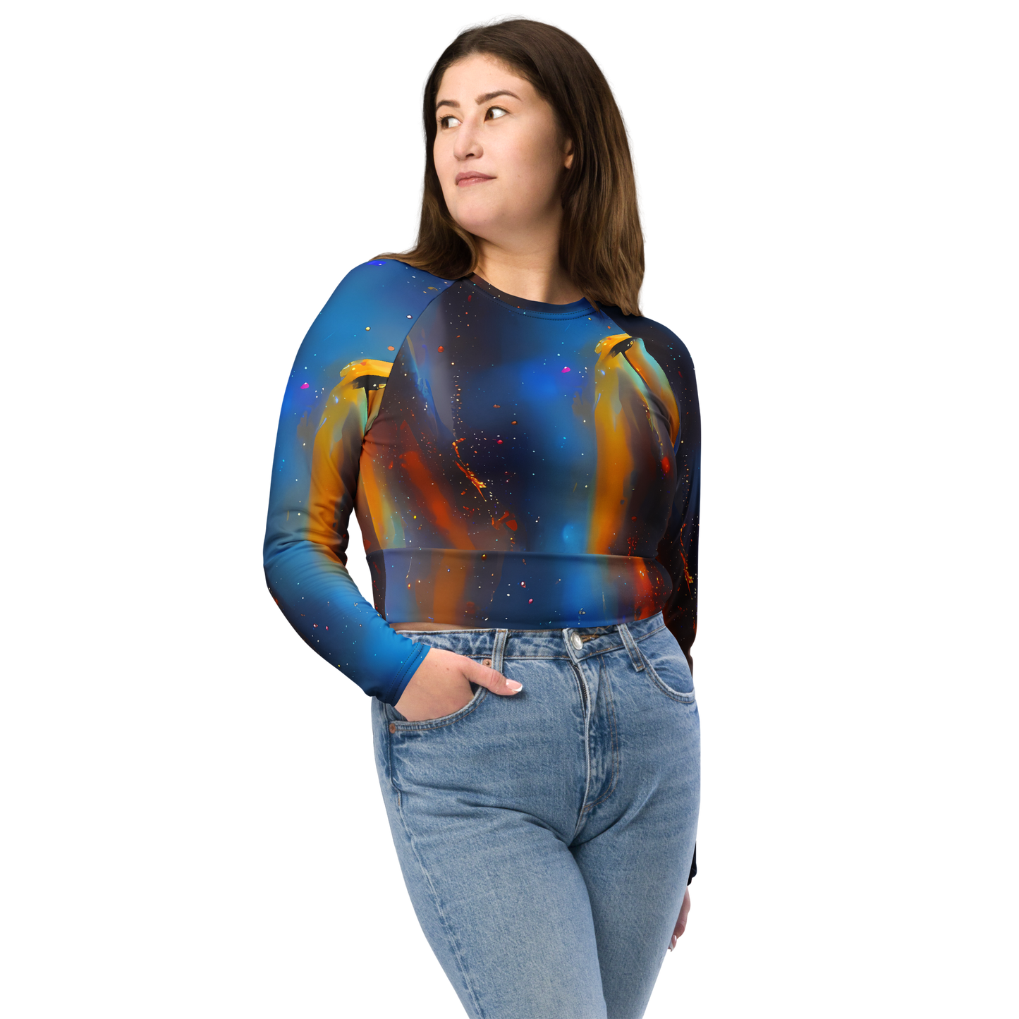 Long Sleeve Crop Top - Pliique Spectrum