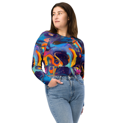 Long Sleeve Crop Top - Whimsical Fusion