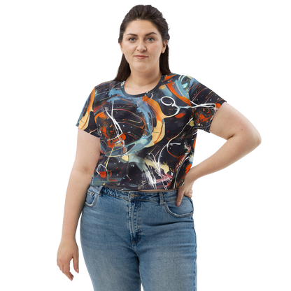 Women's Crop Tee - Neo-Splash Labyrinth