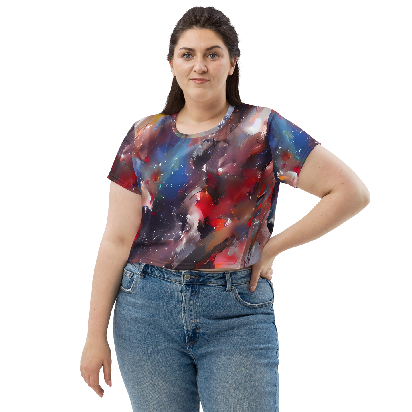 Women's Crop Tee - Passionate Brush