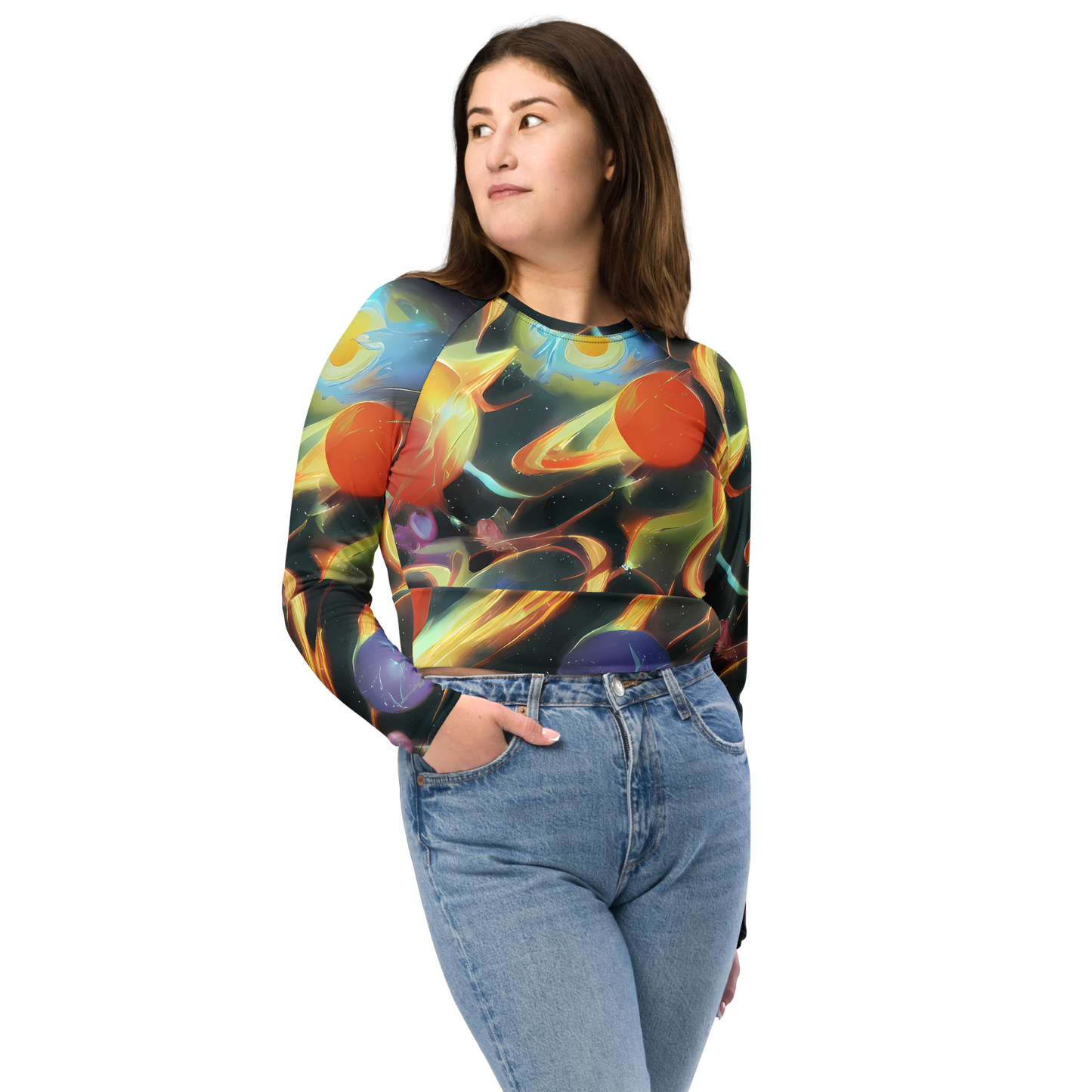 Long Sleeve Crop Top - Fabritius Fantasy